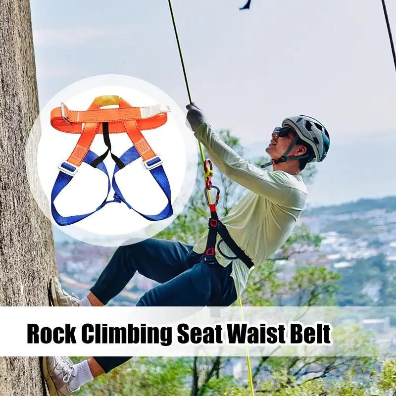 Climbing Harness Half Body Safety Belt Rappelling Equip Climbing Gear Thick Comfortable Men Mountaineering Harness for Roofing