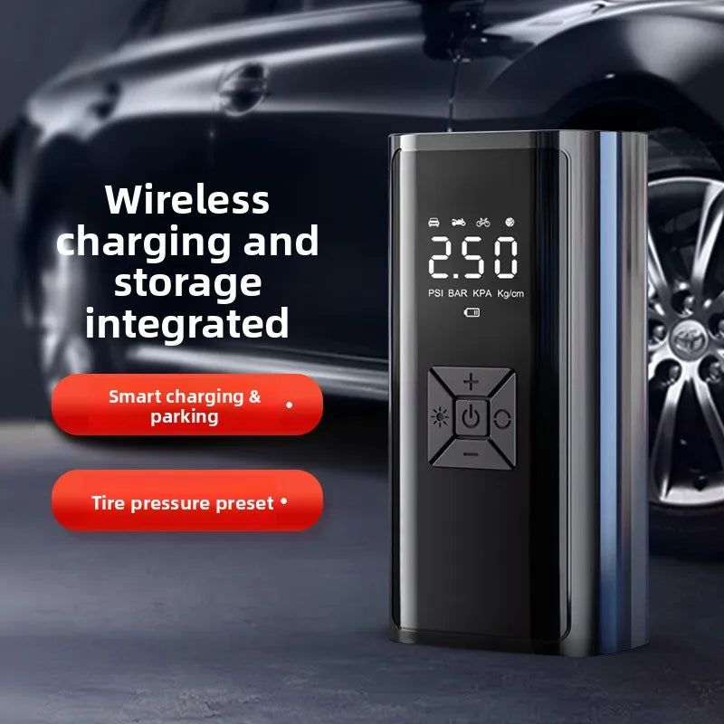 Wireless Portable Air Compressor 150PSI Electric Tire Inflator with LED Light Digital LCD Display for Car Bicycle Fast Air Pump