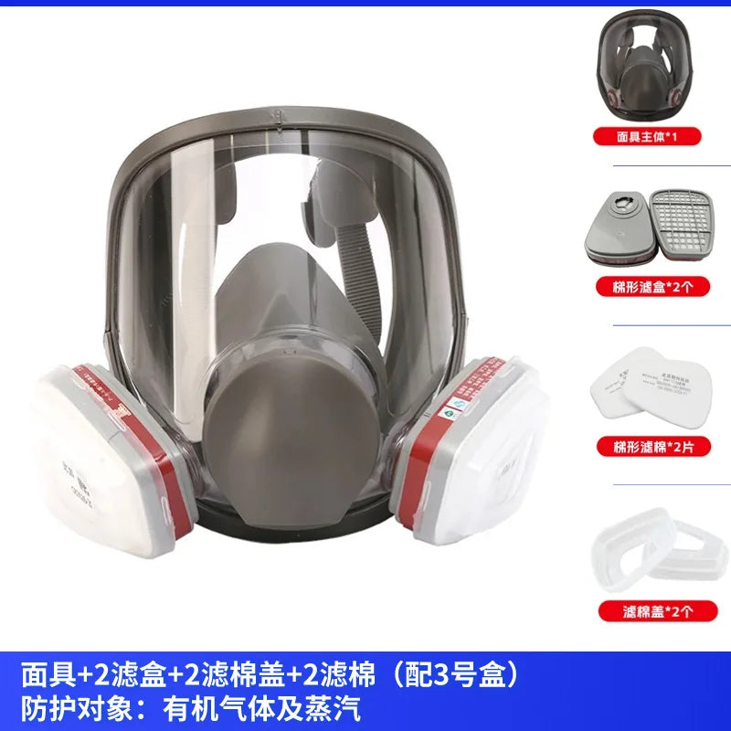 Anti-Fog 6800 Gas Mask Industrial Painting Spraying Respirator Safety Work Filter Dust Proof Full Face Formaldehyde Protection