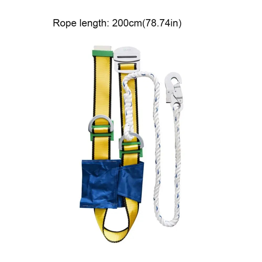 Professional Grade Outdoor Safety Belt Quick-Connect Buckle Adjustable Safety Rope Fall Prevention Rope Hook Safety Harness
