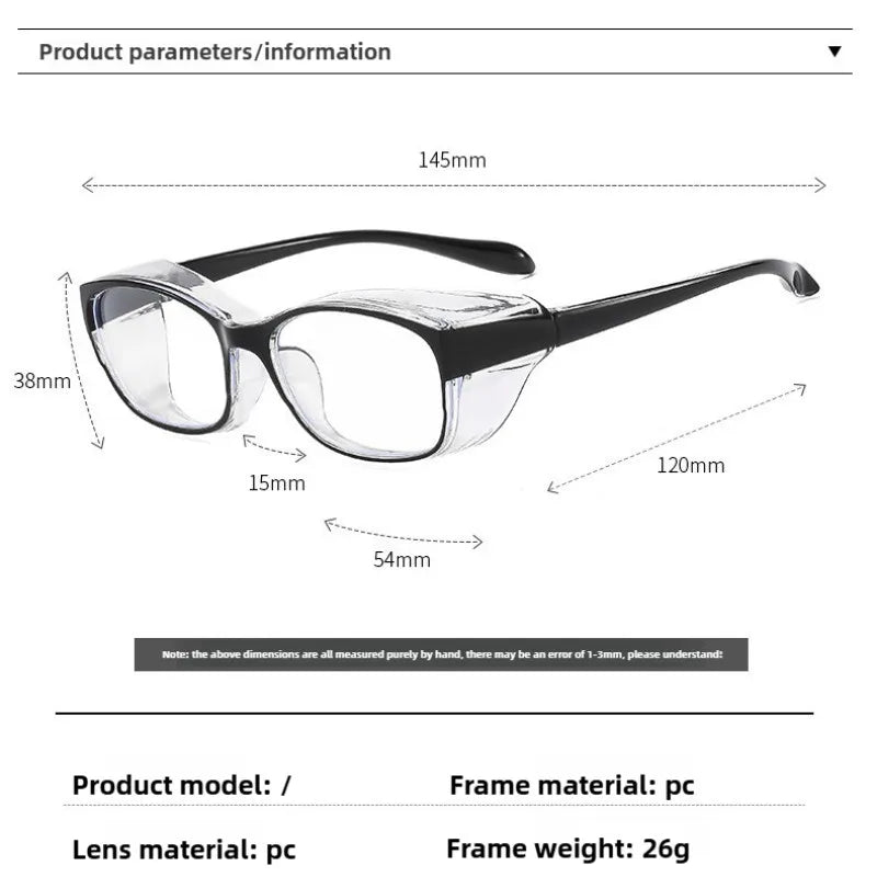 1/2pcs Nurse Safety Glasses, ANSI Z87, Anti-Fog & Anti-Blue Light
