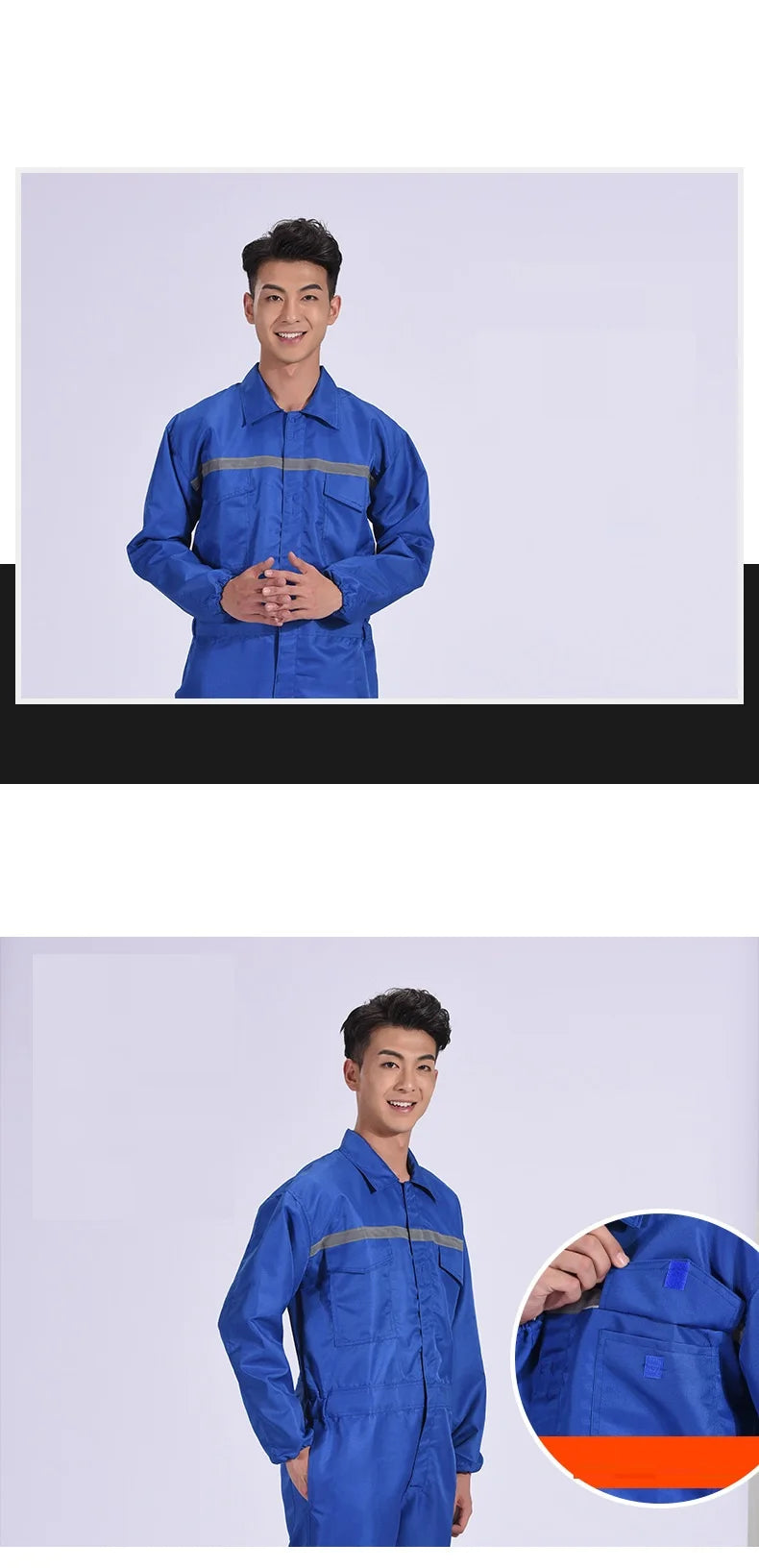 Reflective safety work overall Hi VIS painter working jumpsuit auto repairman mechanical labor coverall warehouse staff coverall