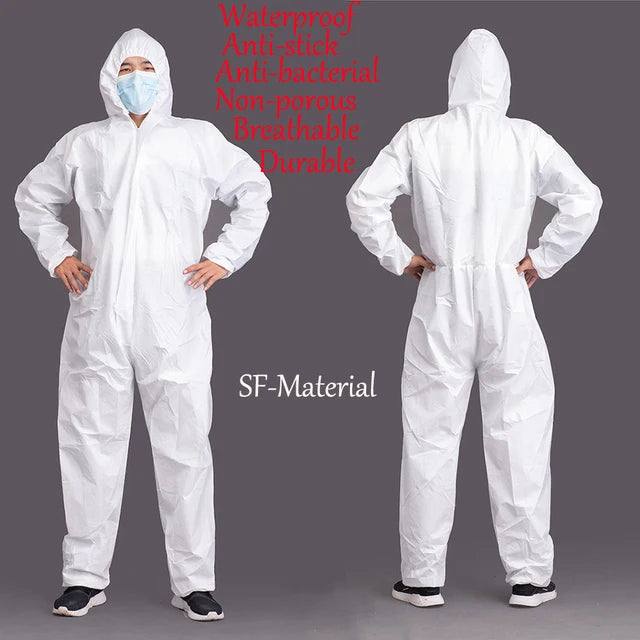 Protective Disposable Dustproof SF Water Oil Resist Work Safety Clothing Anti Dust Spary Painting Decorating Labour Overall Suit