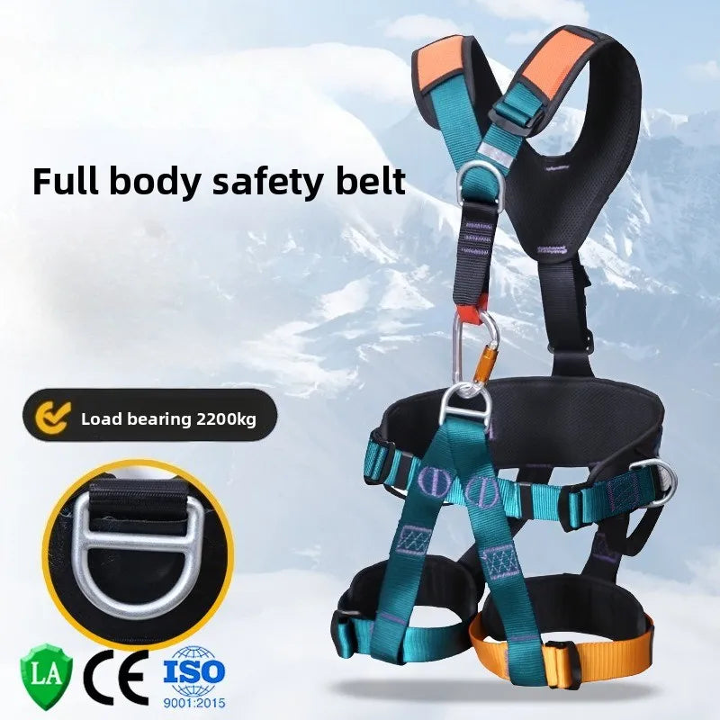 High Altitude Work Safety Harness 5-Point Full Body Safety Belt Outdoor Climbing Mountaineering Construction Rescue Equipment