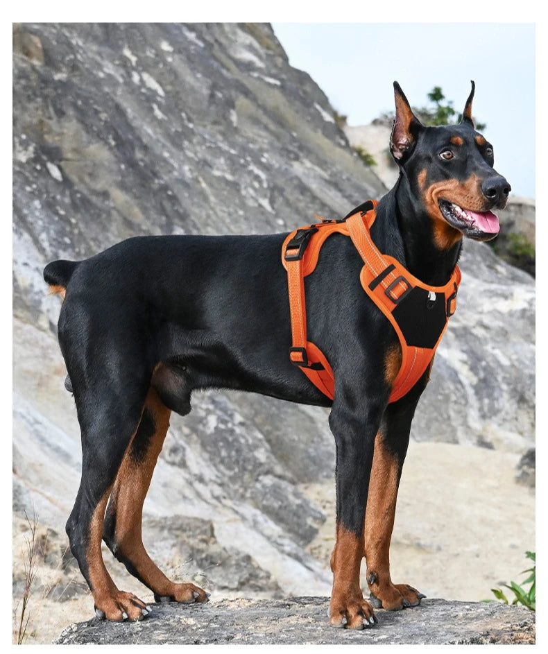 Dog Harnesses Leads Vest Type Pet Harness Large Dog Harness Explosion-proof Reflective Dog Tactical Harness