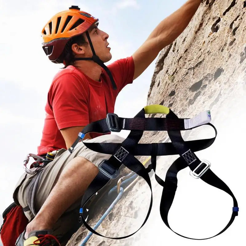 Climbing Harness Half Body Safety Belt Rappelling Equip Climbing Gear Thick Comfortable Men Mountaineering Harness for Roofing