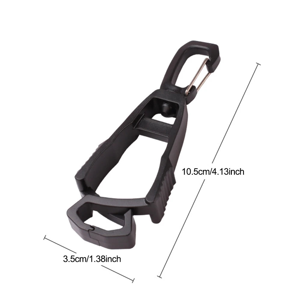 1pc Outdoor Gloves Clip Hanger Multi-purpose Anti-drop Hook Work Gloves Holder Water Bottle Keys Safety Clamp Camping Tools