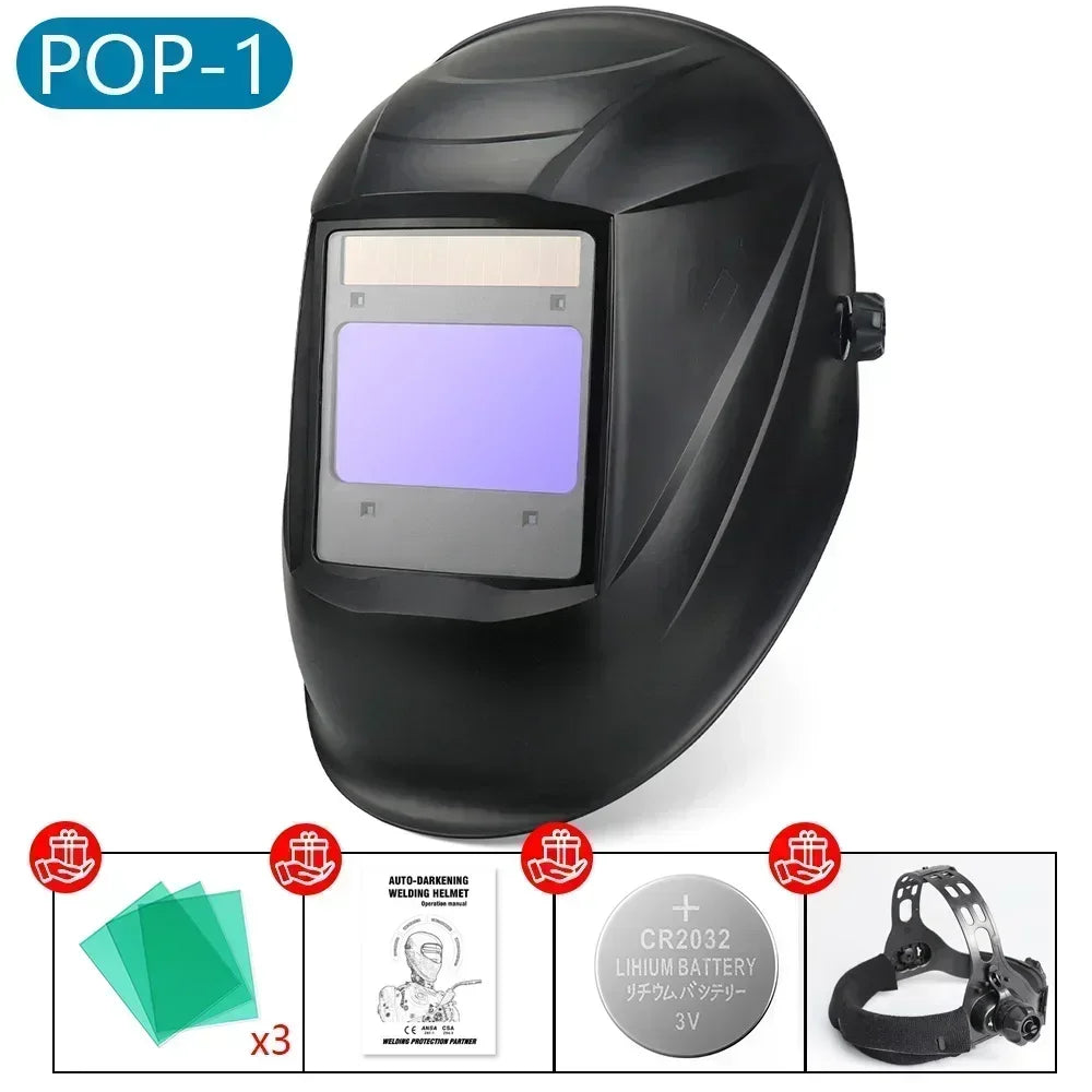 1112 Welding Helmet Automatically Darkening Soldering Welder Mask True Color Welder Cap 4 Arc Sensor for TIG MIG MMA goggles