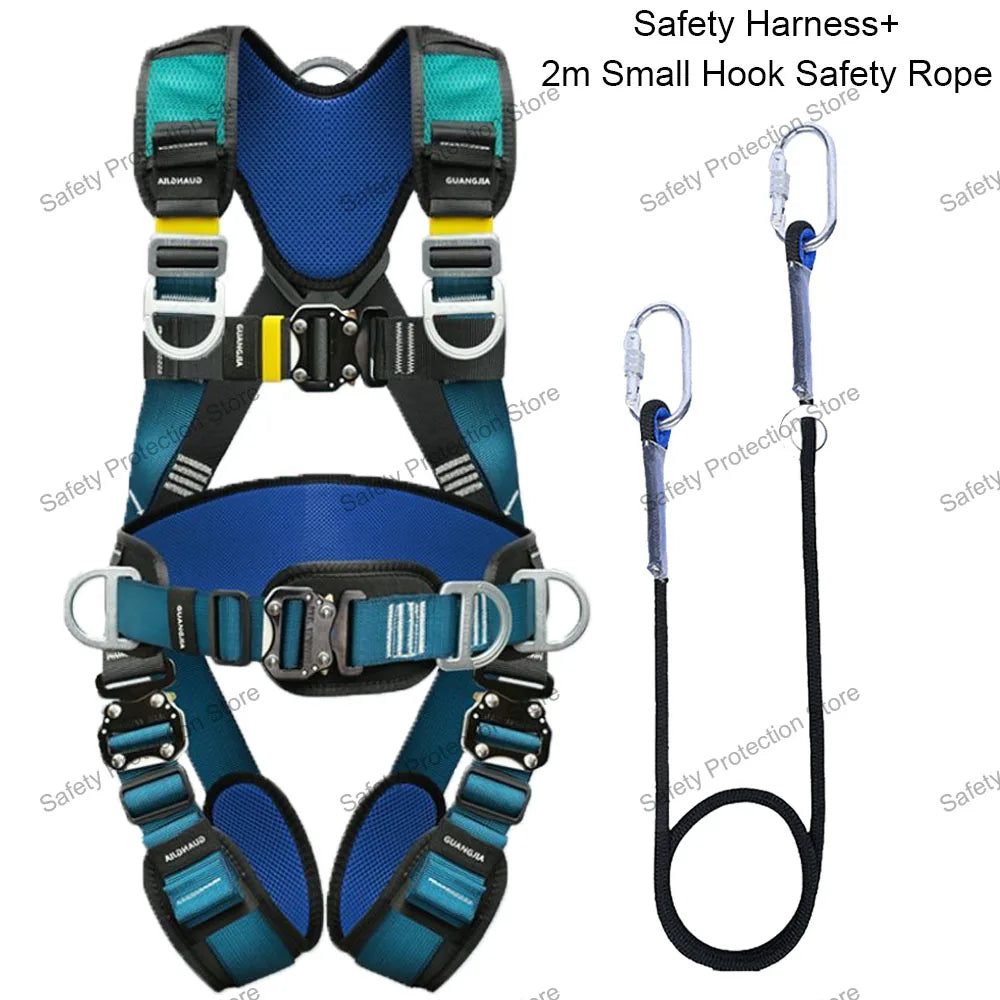 High Altitude Work Safety Harness Full Body Five-point Safety Belt Rock Climbing Construction Belt Body Protection Equipment