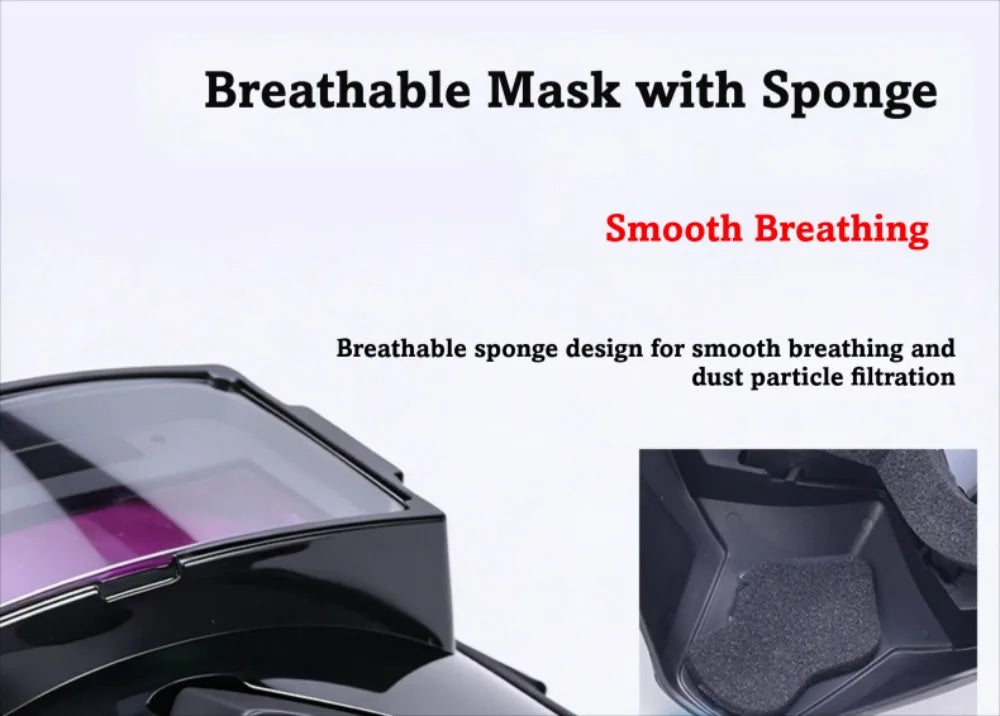 Auto Darkening Auto Darkening Welding Helmet Integrated Type Equipped with Headlights Welding Mask Adjustable Band Split Type