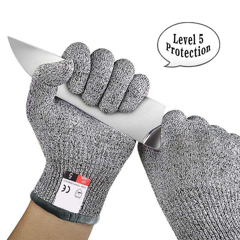 New Anti- Anti-cut Glass Cutting Gloves HPPE Level 5 Safety Anti Cut Gloves High-strength Industry Gardening Multi-Purpose