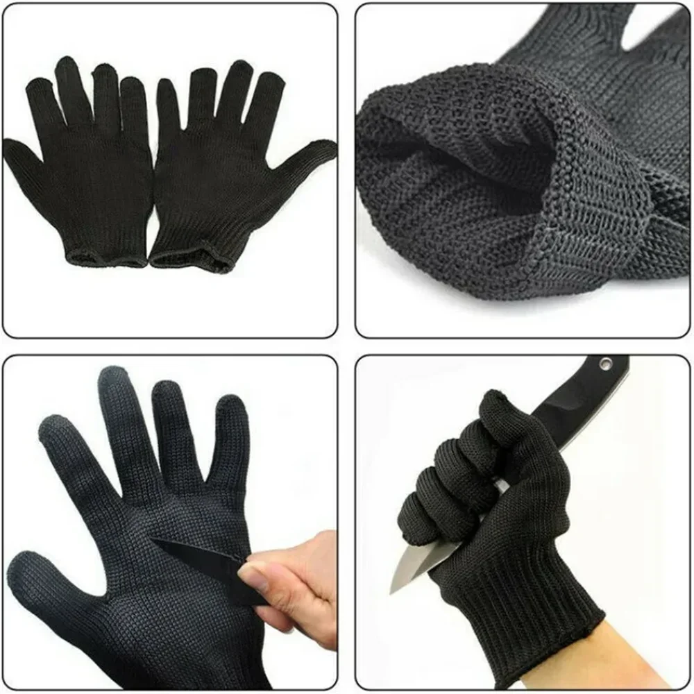 1 Pair Cutproof Protective Gloves Stainless Steel Wire Cut Resistant Bird Training Anti-Bite Work Safety Gloves Level 5 HPPE