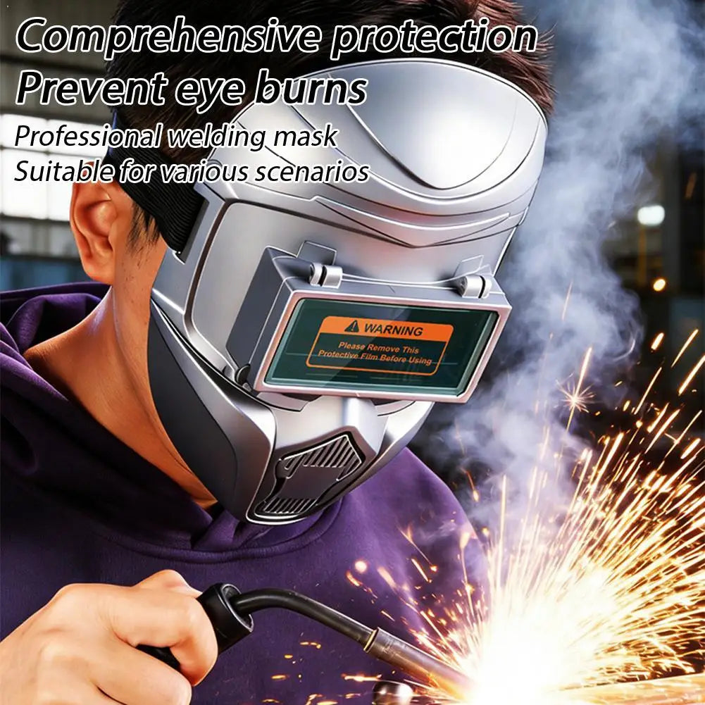 Welding Mask Auto Darkening Welding Helmet With Large Viewing True Color Welding Mask 6 Arc Sensor For Welding Cut Grind Area