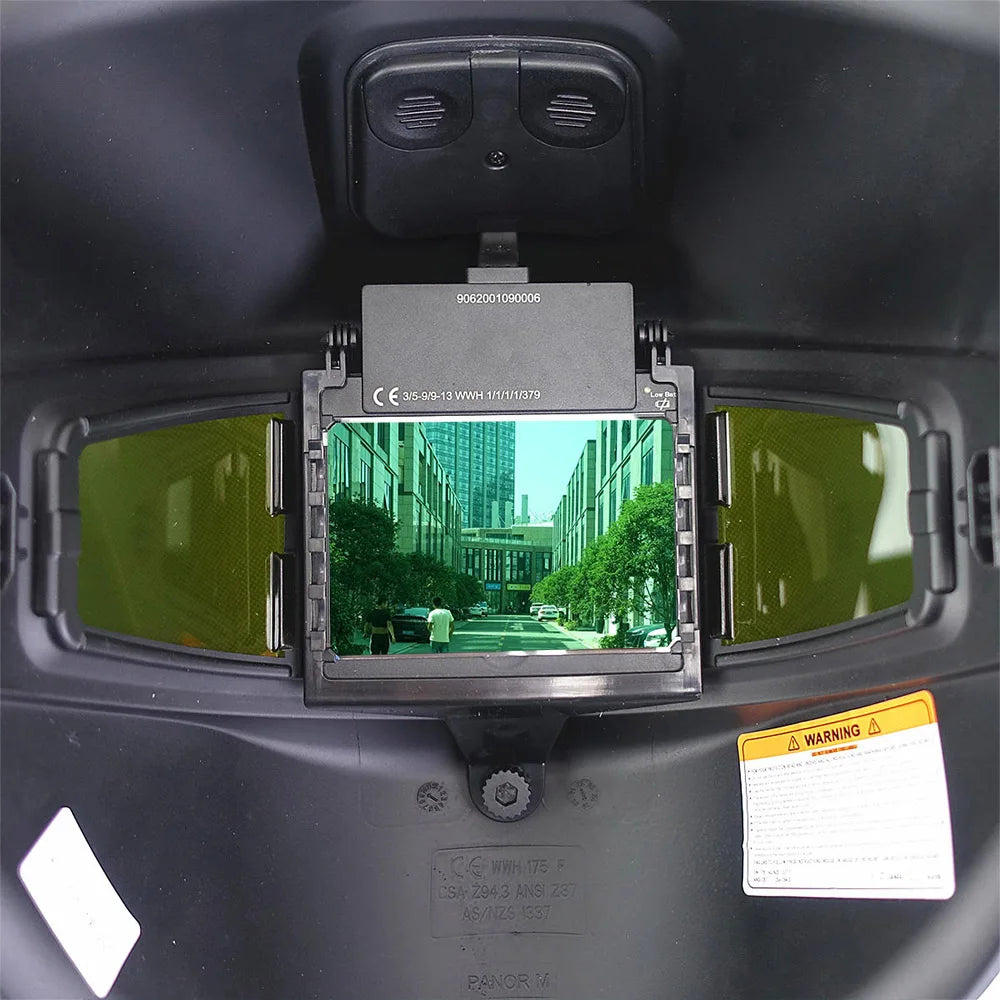 Welding Helmet 3 Side View DIN 5-9/9-13 Optical Rating 1111 4 Sensors True Color EN379 ANSI CSA Auto Darkening Welding Mask