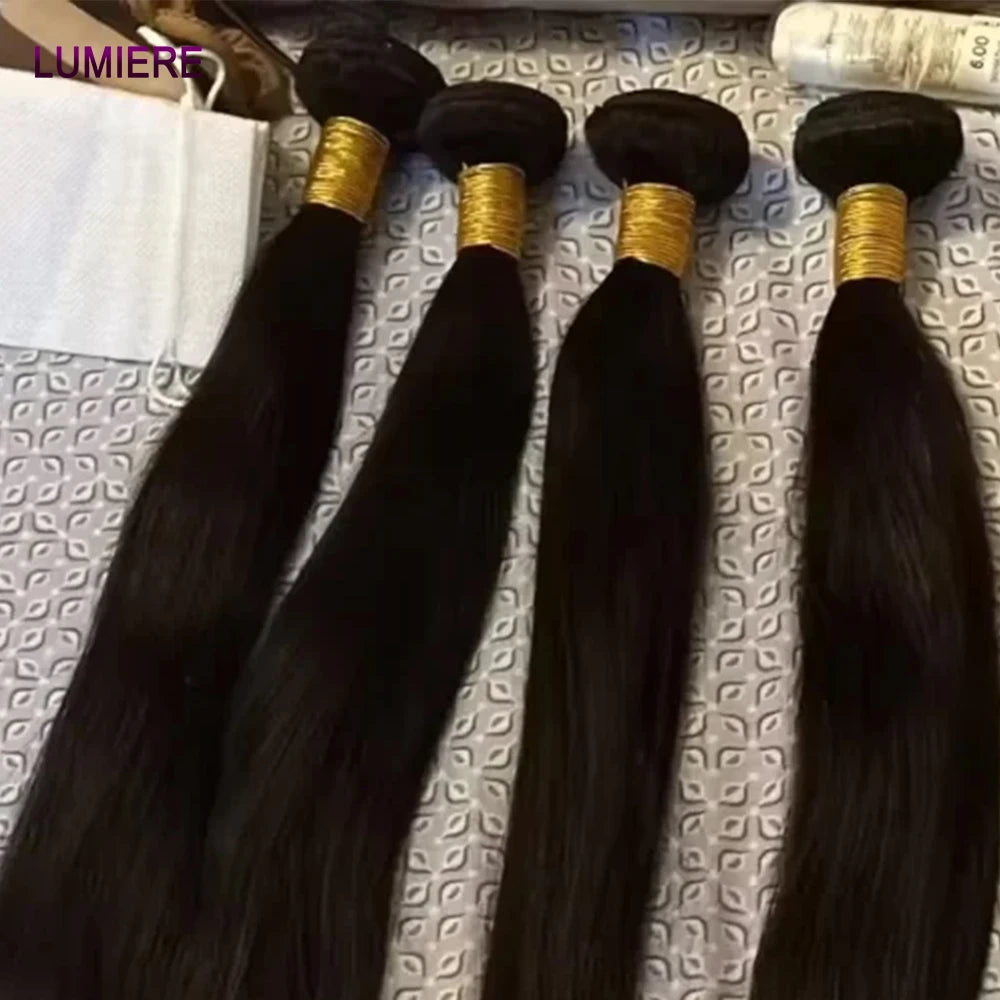 18A Bone Straight Human Hair Bundles Soft 100% Raw Virgin Hair Extensions For Women Hair Weave Bundle Deal Double Weft Wholesale
