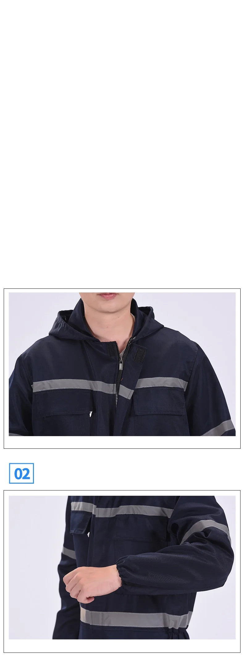 Hi Vis safety working overalls hooded coveralls workshop auto repairman mechanics jumpsuit dust proof working rompers Coal Miner