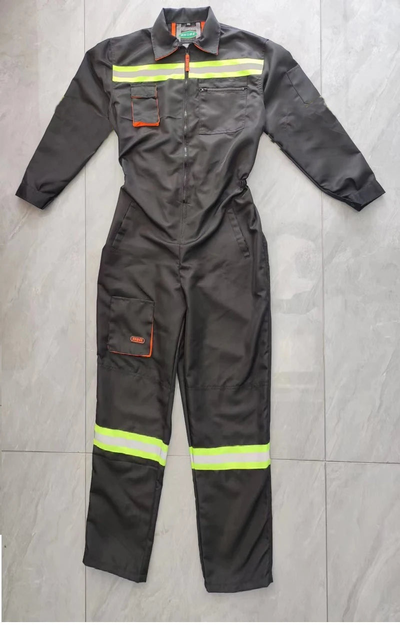 Work Overall Tooling Uniforms Men Hi Vis Safety Working Coverall Welding Suit Car Repair Workshop Jumpsuit Mechanic Work Clothes