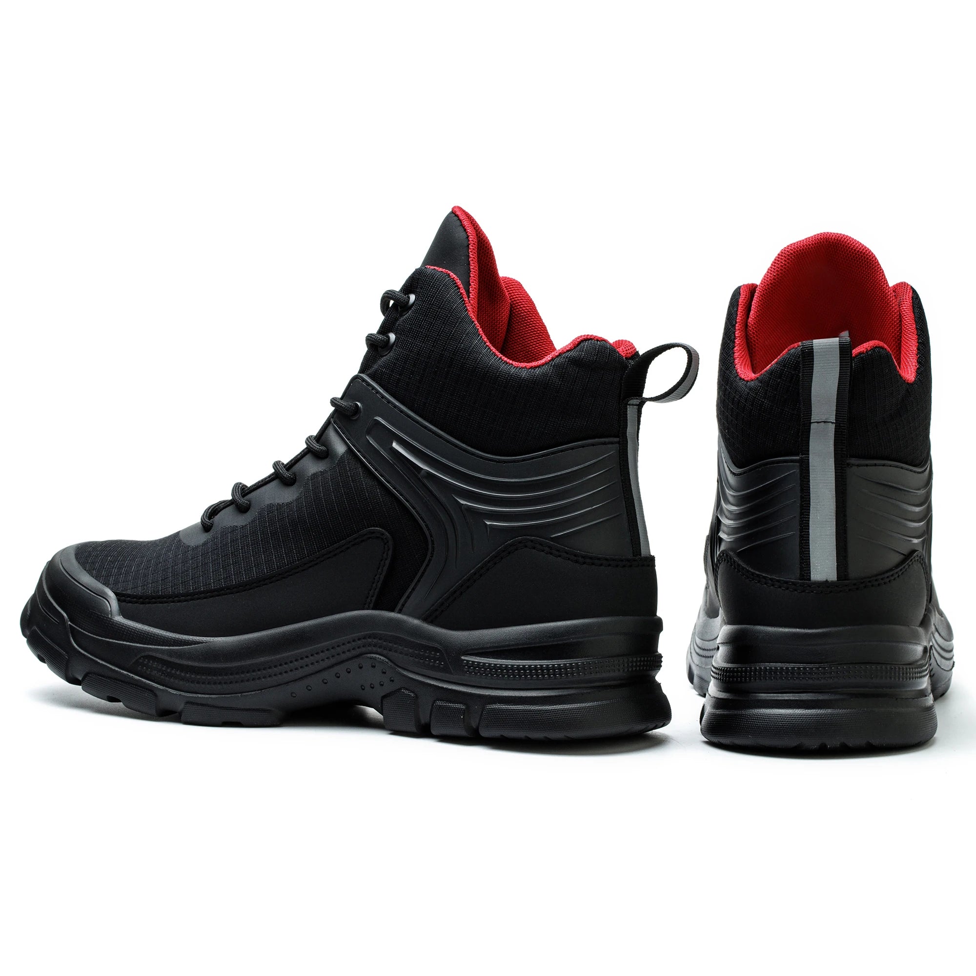 Men's Steel Toe Safety Shoes Anti-Strike Mid-Calf Protection Outdoor Safety Boots Industrial Work Footwear Comfortable Breathabl