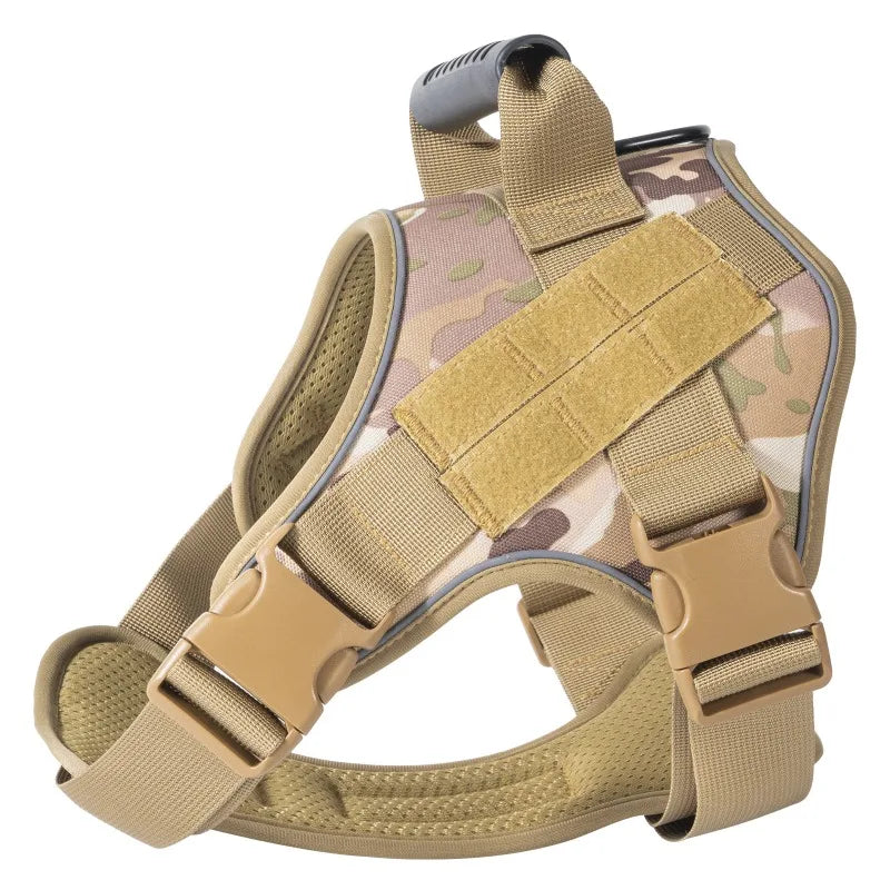 Dogs Harnesses Pet Tactical Breathable Chest Strap Leash Dog Vest Night Reflective Anti-Break