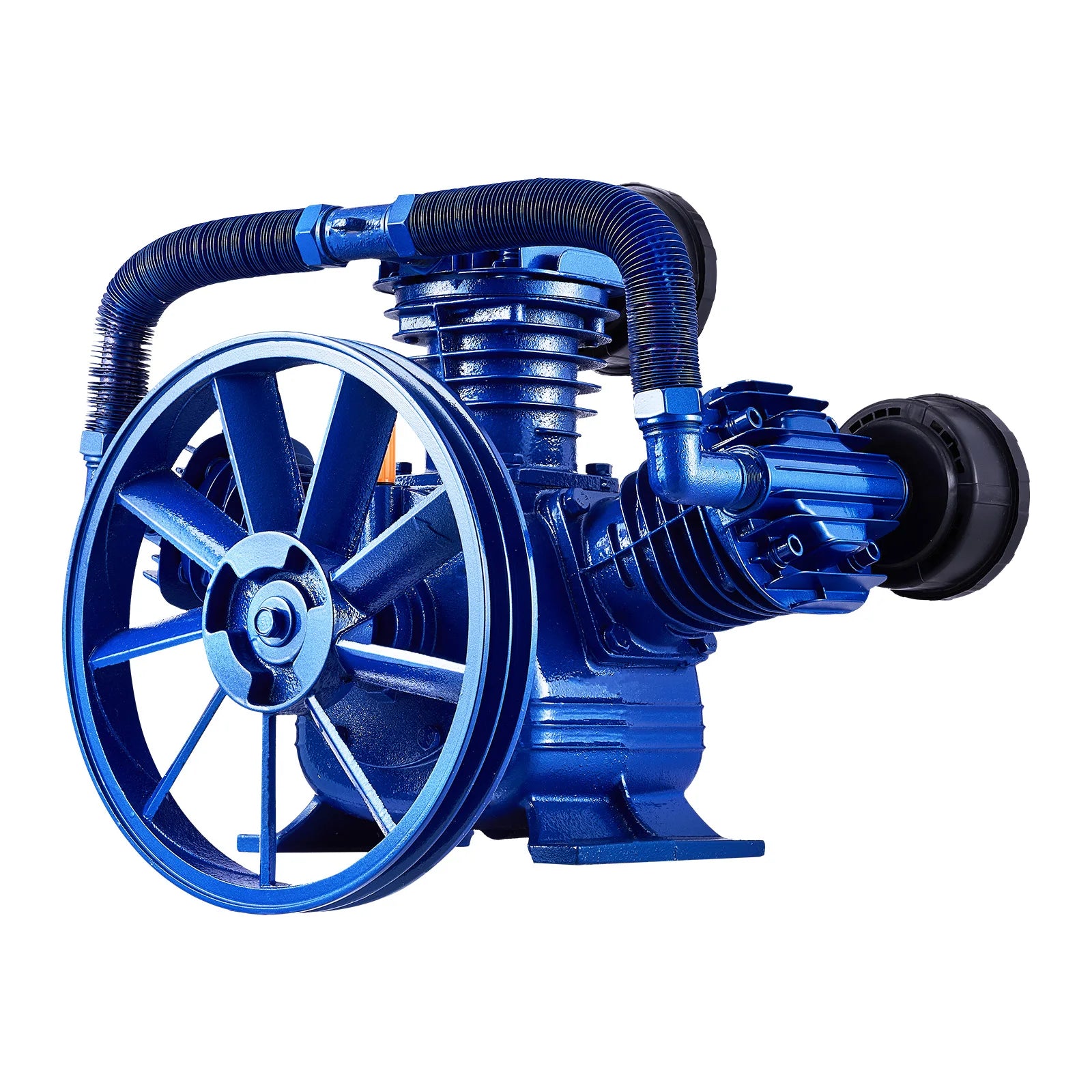 SucceBuy 10HP Air Compressor Pump Head 90PSI 3Cylinder Oil Lubricated Air Compressor Piston Head Dual Stage VType Air Compressor