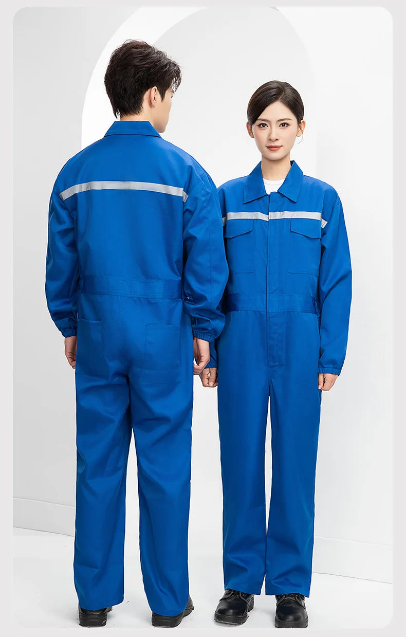 Men's reflective overalls, wear-resistant and dirt-resistant, shipyard workshop construction safety and labor protection overall