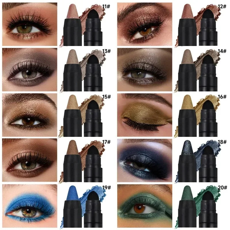 1PC Eye Brightening, Sponge Tip, Easy To Apply, Even and Smooth, 2-in-1 Eye Shadow Stick, Perfect for Music Festivals