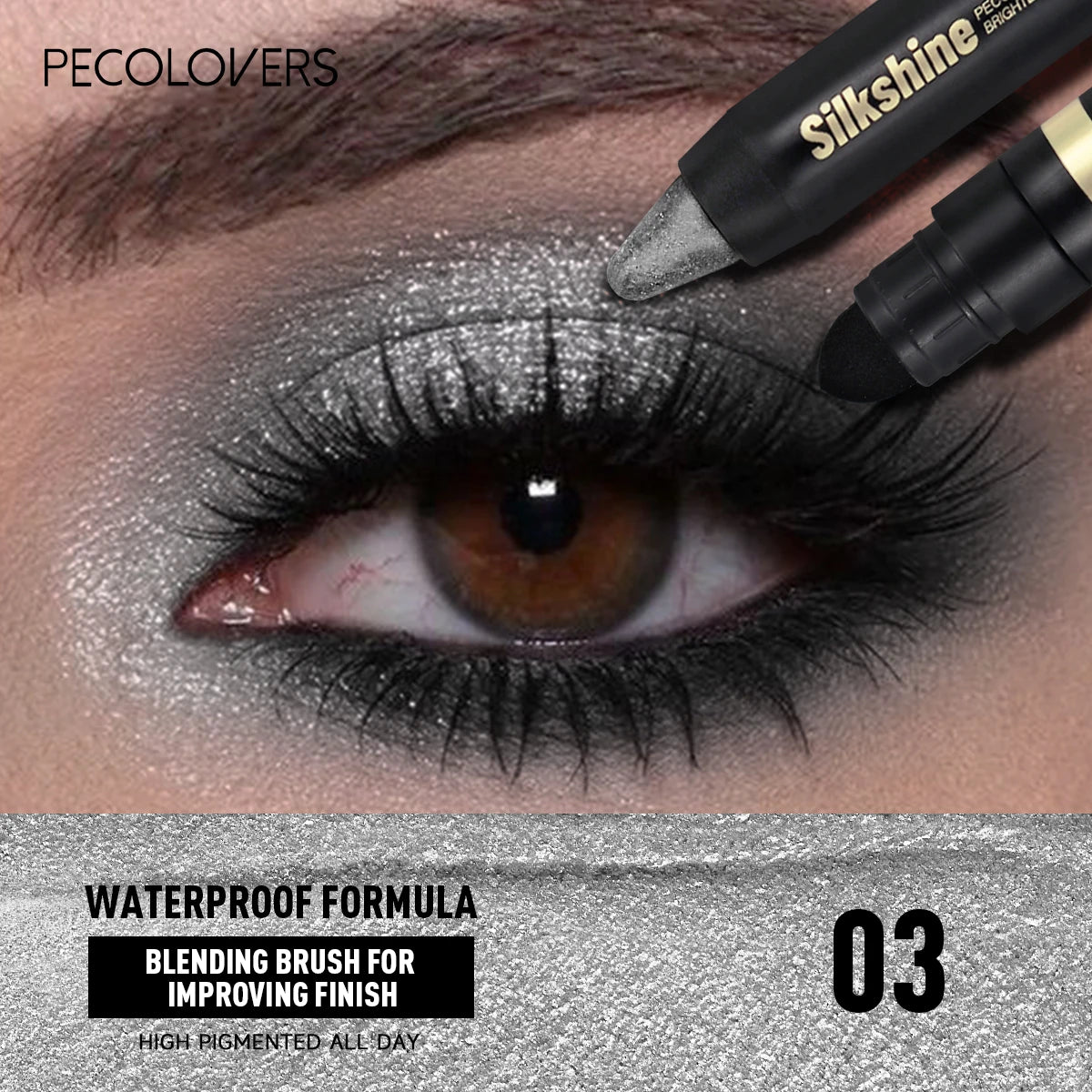 1PC Eye Brightening, Sponge Tip, Easy To Apply, Even and Smooth, 2-in-1 Eye Shadow Stick, Perfect for Music Festivals
