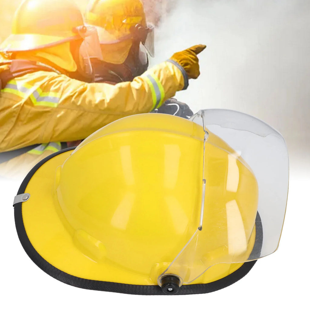 Helmet Electrical Insulation Firefighter Safety Helmet Adjustable Heat Resistant with Face  for Construction