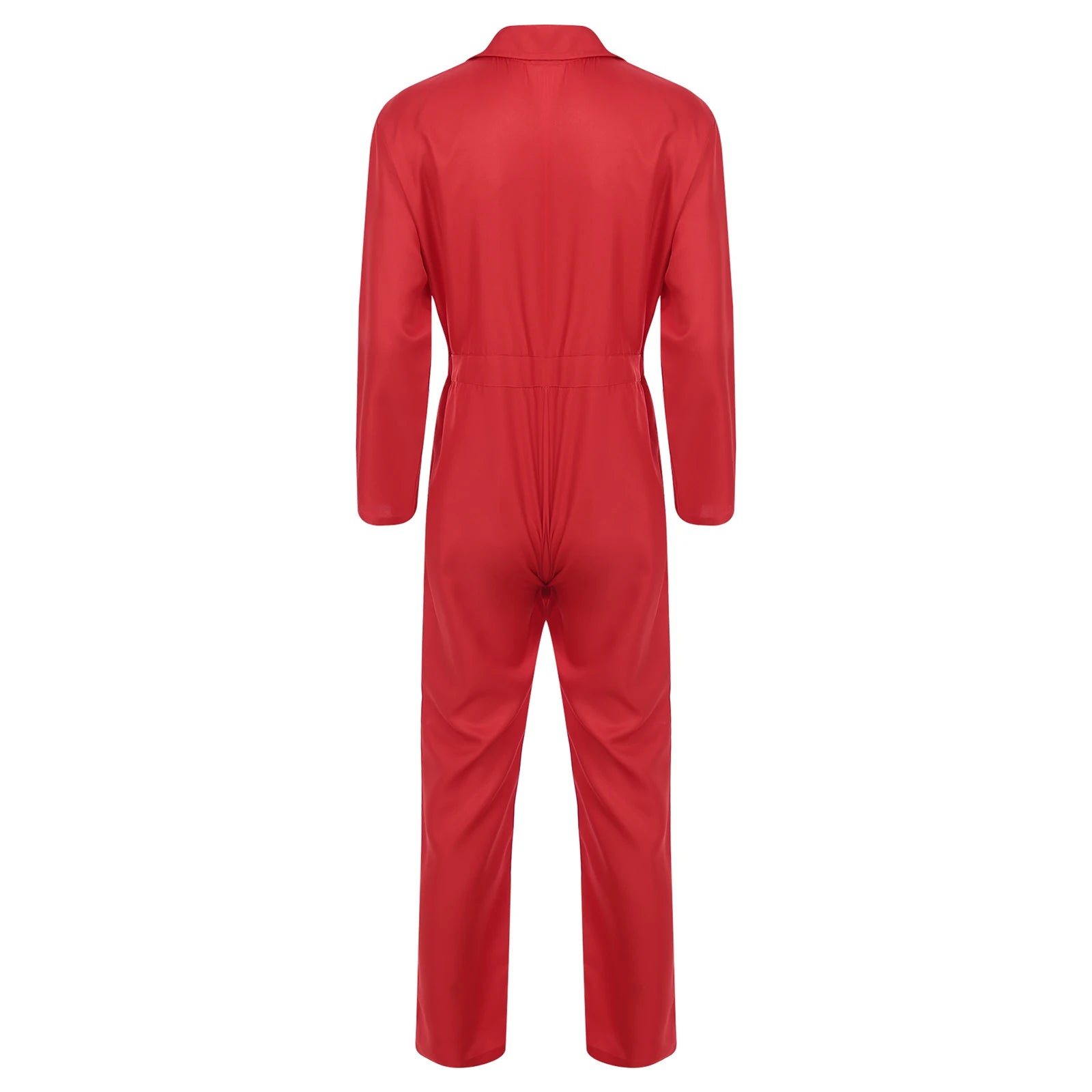 Mens Wear Button-up Work Coveralls Jumpsuit Resistant Overalls Costume Turn-down Collar Bodysuit Long Sleeve Workshops Uniforms