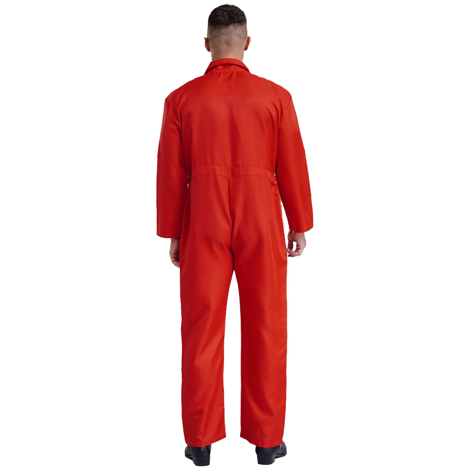 Mens Wear Button-up Work Coveralls Jumpsuit Resistant Overalls Costume Turn-down Collar Bodysuit Long Sleeve Workshops Uniforms