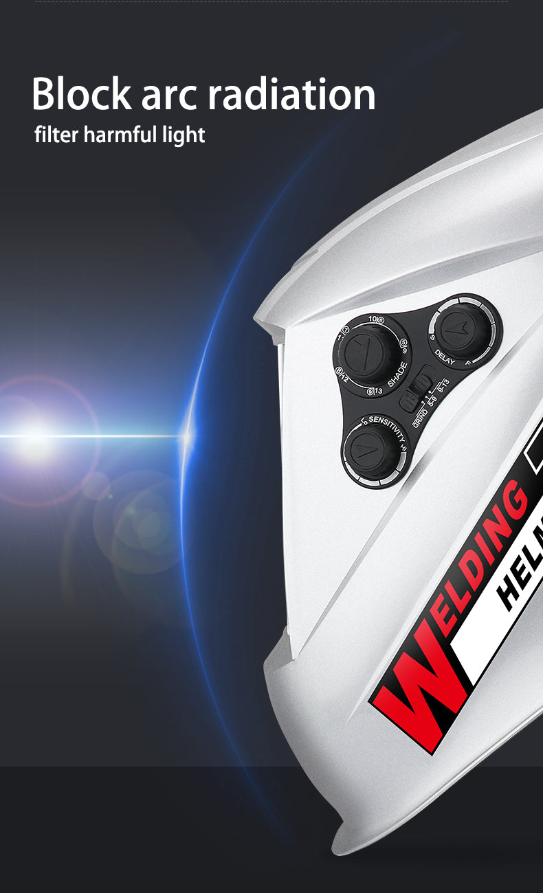 Welding Helmet Automatic Dimming Welding Mask Large View True Color Auto Darkening Welding Facemask for Arc mask weld goggles