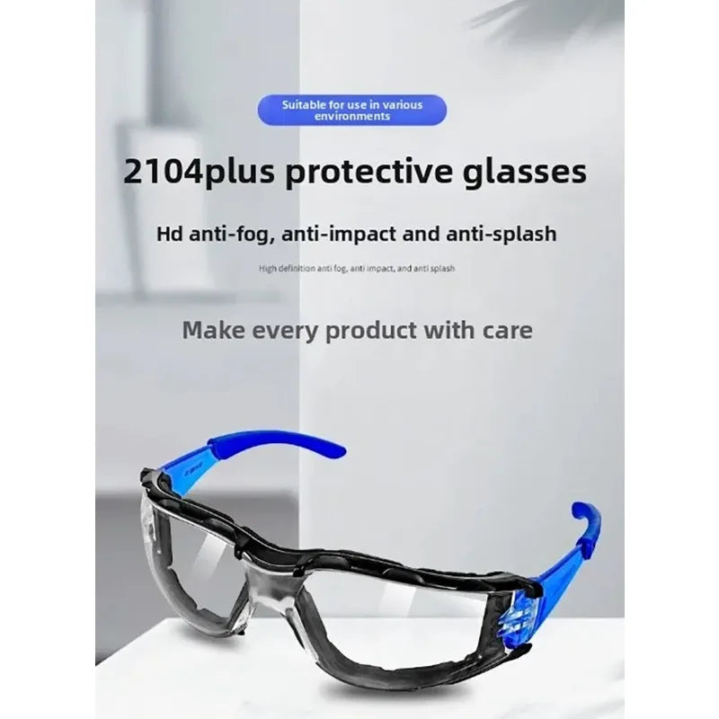 Sponge Sealed Safety Goggles Fashion Clear Plain Lens Protective Glasses Industrial Labor Anti-dust Eyewear Transparent Shield