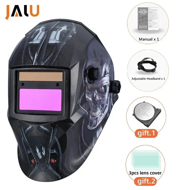 Welding mask Solar Automatic Li battery Electric DIN4/9-13 TIG MIG Welding helmet Auto Darkening Welding Mask