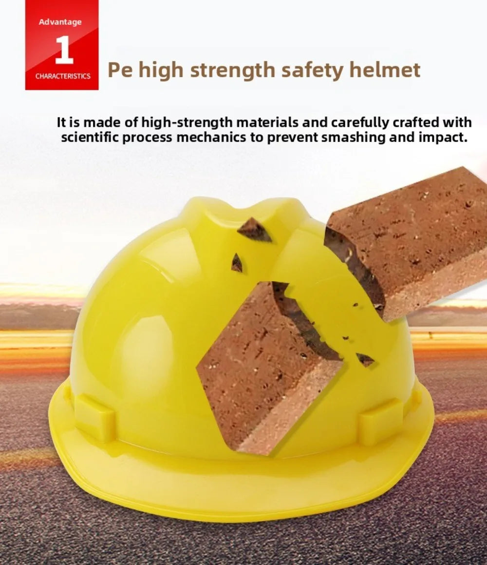 Heavy Duty Hard Hat‌ Anti Smash Protective Construction Labor Protection Adjustable Cushioned Safety Helmet Safety Equipment
