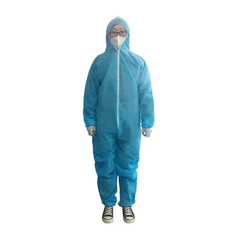 Disposable Breathable Dustproof Water Oil Resistant Work Safety Overall Anti Dust Spary Painting Decorating Labour Coverall Suit