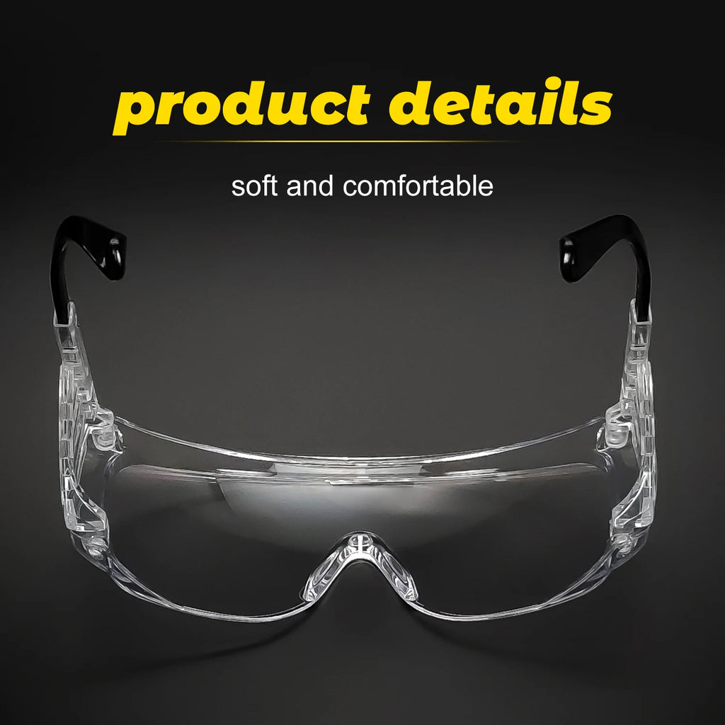Clear Safety Glasses, Splash Proof Goggles with Anti Fog, Lab Protective Goggles, Lightweight Protective Eyewear Over Glasses Im