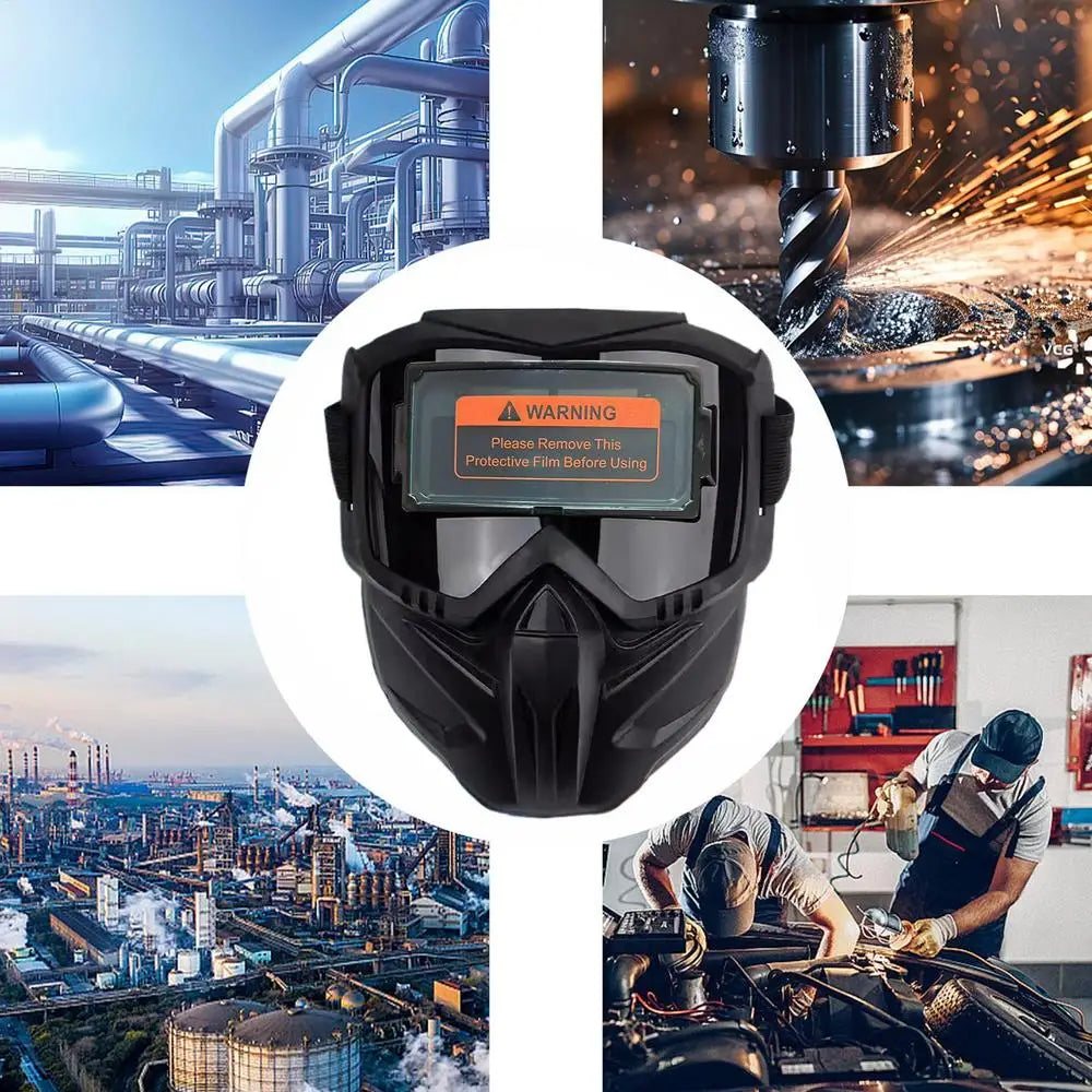 Auto Darkening Welding Mask For Arc Weld Grind Cut Solar Power Welder Mask True Color Lens Large View Welding Helmet