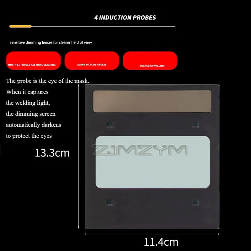 Large View Welder Protect Mask Automatic Dimming Welding Facemask 4 Sensors Solar Cell Powered Grinding Welding Cutting Helmet