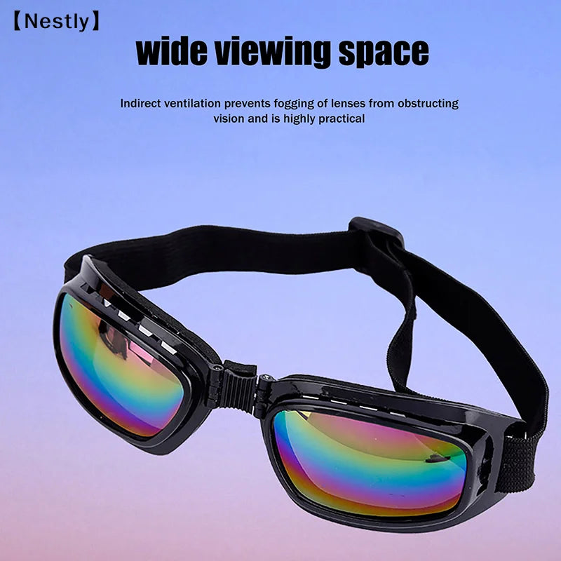 Safety Goggles Motorcycle Glasses Folding Glasses Anti Fog Windproof Sandproof Ski Goggles Off Road Racing Cycling Eyewear〔Nest〕