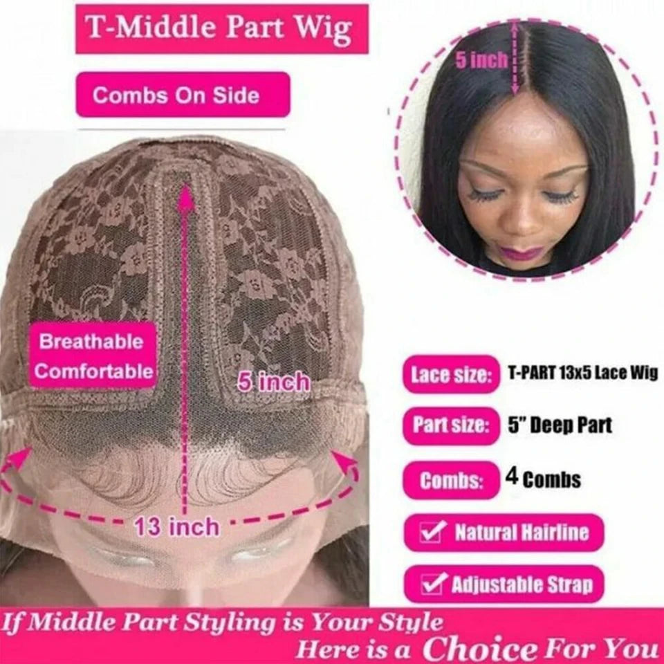 180D 16"-32" Short Straight Human Hair Wigs Transparent Lace Front Wigs Pre Plucked Brazilian Straight Lace Front Wigs For Women