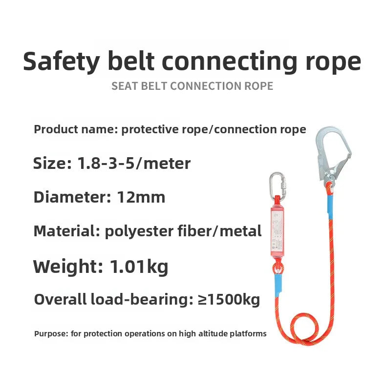 Safety Harness for Work in Height with Safety Rope Belt Carabiner Outdoor Climbing Industrial Full Body Security Protection