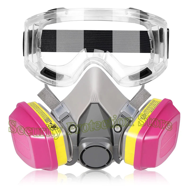 6800 Full Face Respirator Gas Paint Spray Mask with 60926 Cartridge for Painting Car Spray Epoxy Resin Dust Polishing Welding
