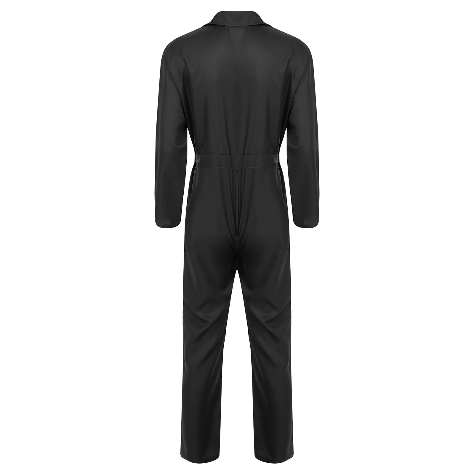 Mens Wear Button-up Work Coveralls Jumpsuit Resistant Overalls Costume Turn-down Collar Bodysuit Long Sleeve Workshops Uniforms