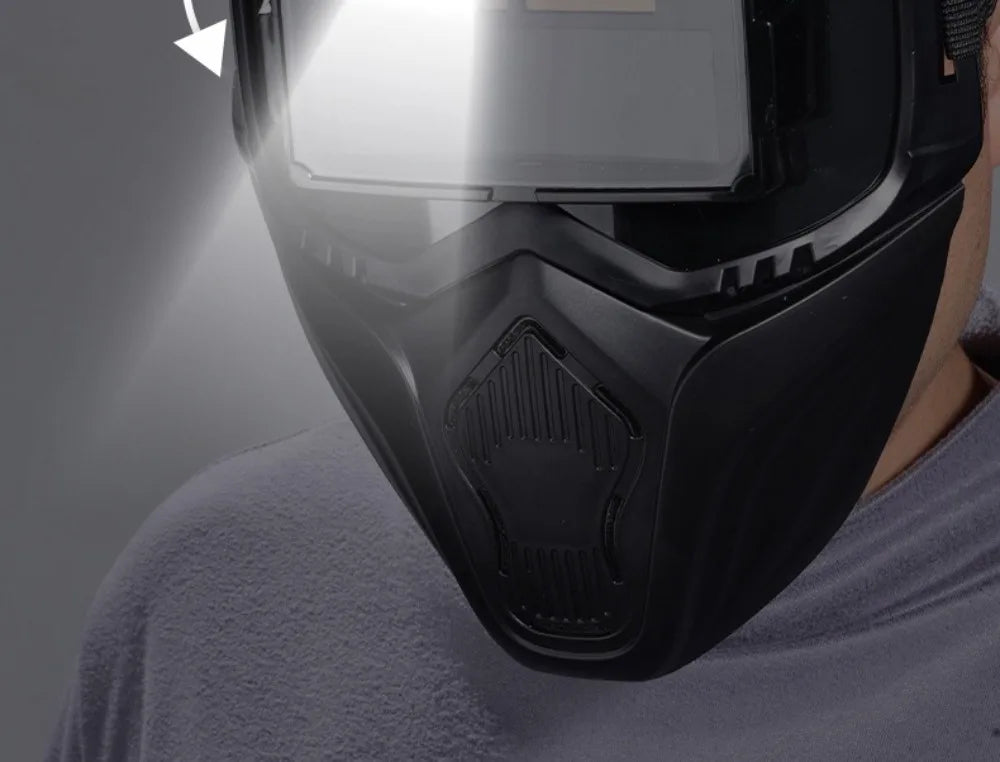 Auto Darkening Auto Darkening Welding Helmet Integrated Type Equipped with Headlights Welding Mask Adjustable Band Split Type