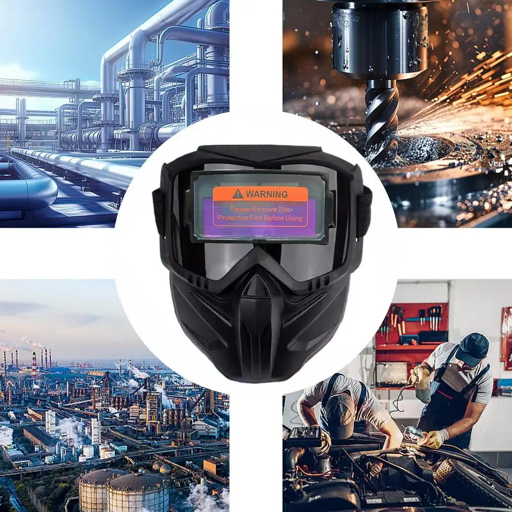 Auto Darkening Welding Mask For Arc Weld Grind Cut Solar Power Welder Mask True Color Lens Large View Welding Helmet