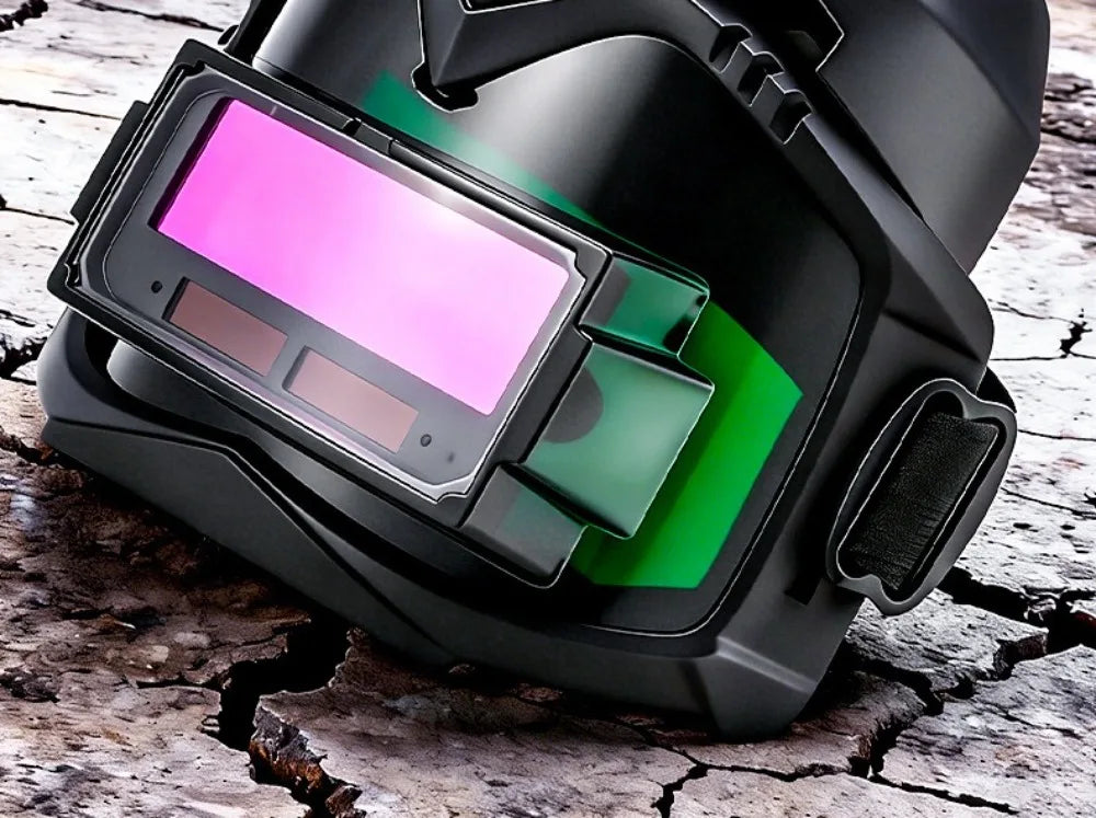 Auto Darkening Auto Darkening Welding Helmet Integrated Type Equipped with Headlights Welding Mask Adjustable Band Split Type