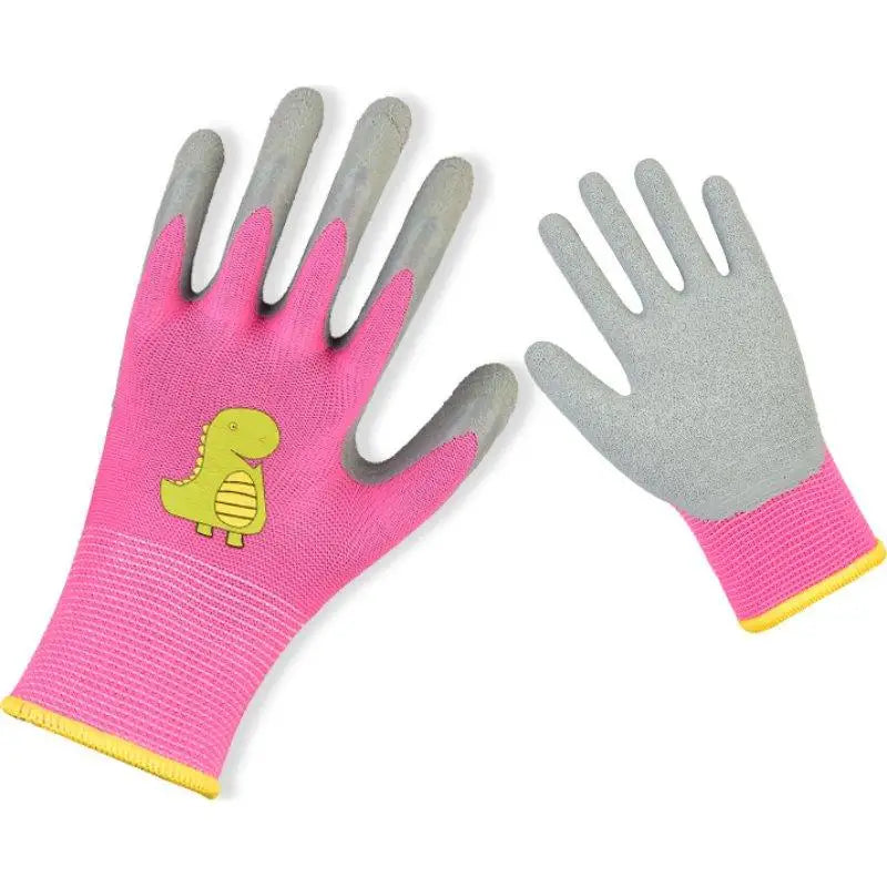 Kids Durable Waterproof Garden Work Gloves Non-Slip Children Safety Yard Work Gloves Portable Garden Supplies Gardening Gloves