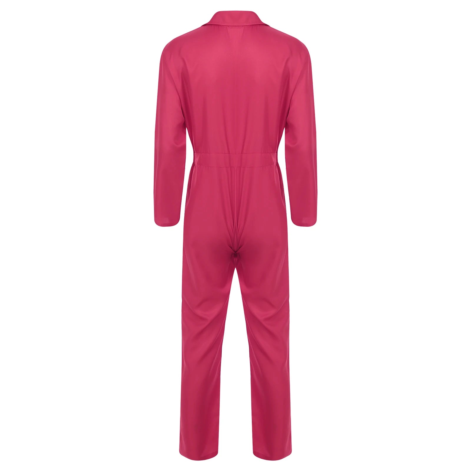 Mens Wear Button-up Work Coveralls Jumpsuit Resistant Overalls Costume Turn-down Collar Bodysuit Long Sleeve Workshops Uniforms