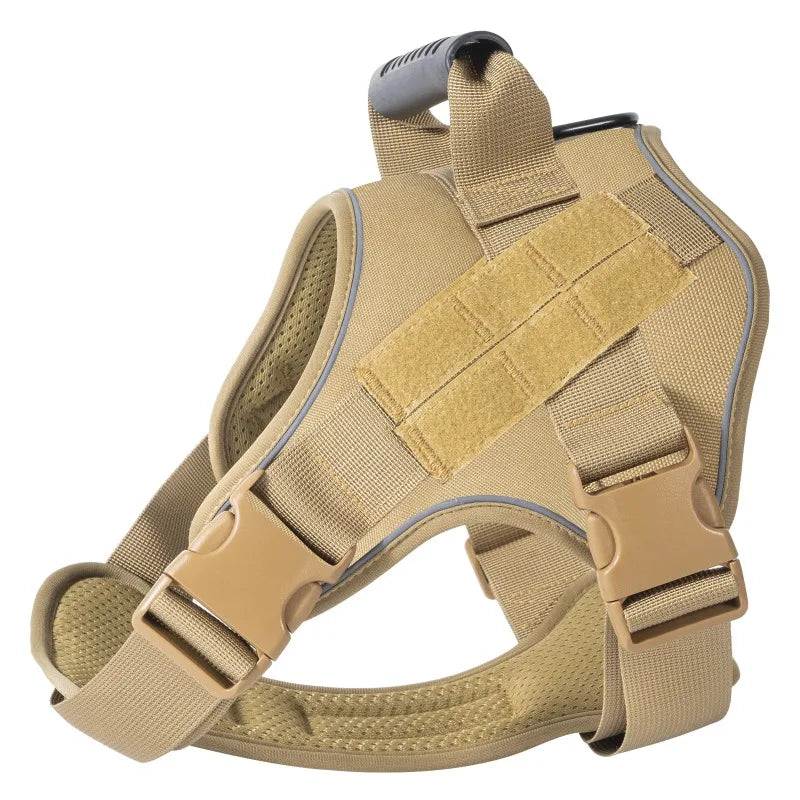 Dogs Harnesses Pet Tactical Breathable Chest Strap Leash Dog Vest Night Reflective Anti-Break