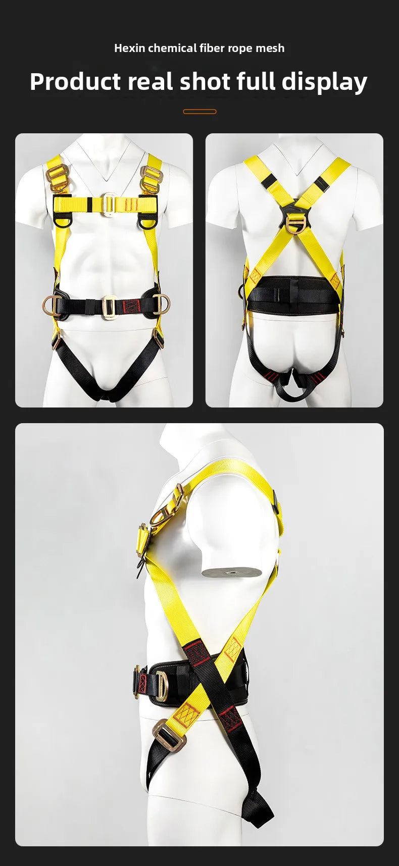 Aerial Work Safety Belt Full Body Five Point Harness Safety Rope for Outdoor Climbing Training Construction Protection Equipment